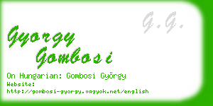 gyorgy gombosi business card