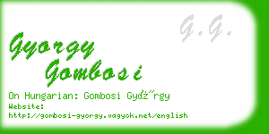 gyorgy gombosi business card